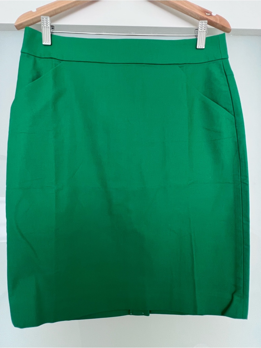J Crew Classic Green Pencil Skirt - Women
